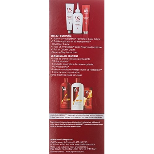 Vidal Sassoon Pro Series Permanent Hair Dye, 2 Black Hair Color, 1 Count