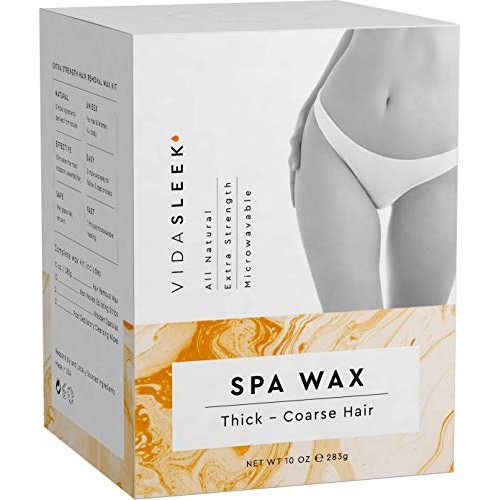 VidaSleek Hair Removal Wax Kit - Extra Strength Hair Removal Wax For Men and ...