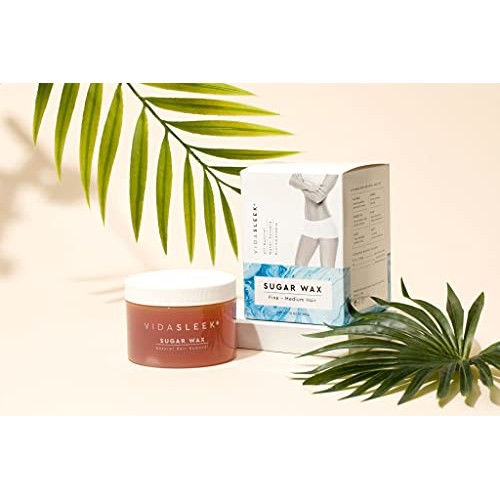 VidaSleek Sugar Wax Hair Remover for Men & Women - Sensitive Skin, 100% Natur...