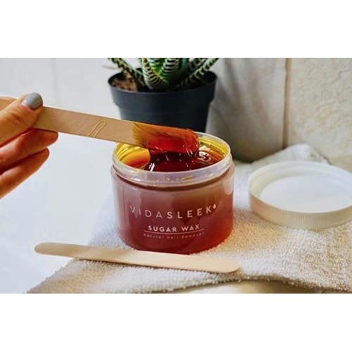 VidaSleek Sugar Wax Hair Remover for Men & Women - Sensitive Skin, 100% Natur...