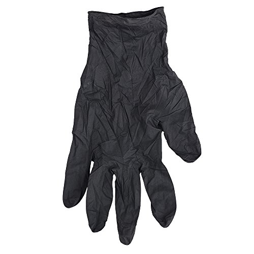 VideoPUP 100PCS Black Tattoos Piercing Gloves, Large