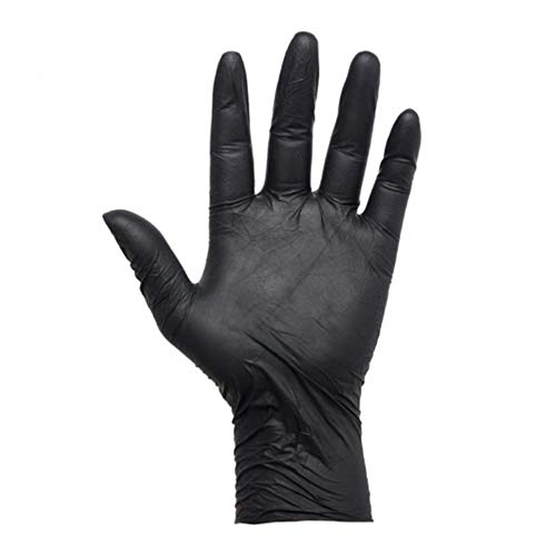 VideoPUP 100PCS Black Tattoos Piercing Gloves, Large