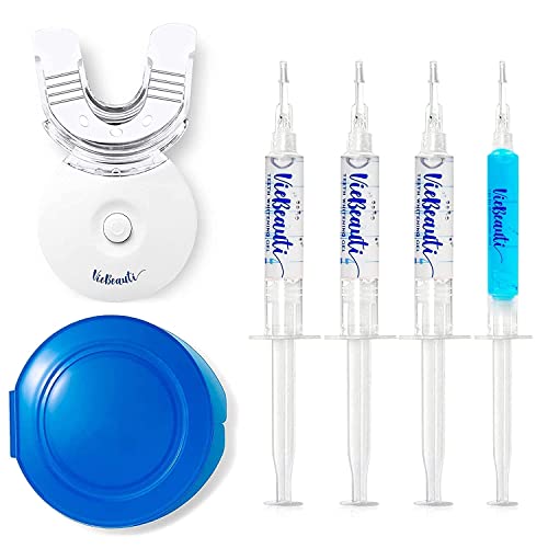 VieBeauti Teeth Whitening Kit - 5X LED Light Tooth Whitener with 35% Carbamid...