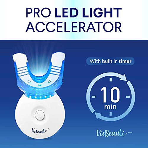 VieBeauti Teeth Whitening Kit - 5X LED Light Tooth Whitener with 35% Carbamid...