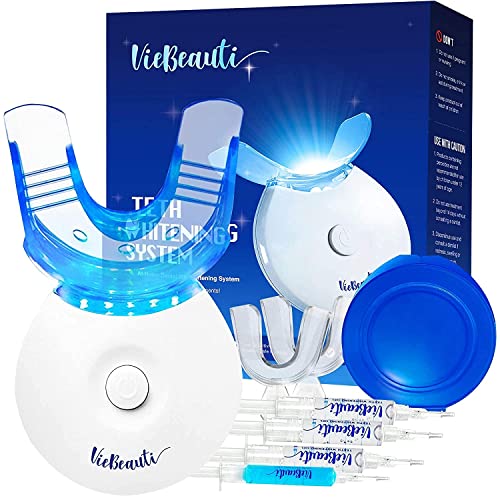 VieBeauti Teeth Whitening Kit - 5X LED Light Tooth Whitener with 35% Carbamid...