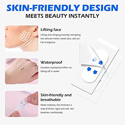 Face Lift Tape, Instant Face Lifting Tape Ultra-thin Waterproof & High Elasti...