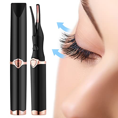 Heated Eyelash Curler, 2 in 1 Clip-Type & Built-in Comb Eyelash Curler, USB R...