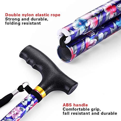 Folding Walking Canes for Women Cane for Elderly Men and Women Aluminum Colla...