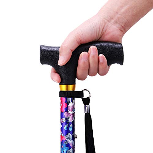 Folding Walking Canes for Women Cane for Elderly Men and Women Aluminum Colla...