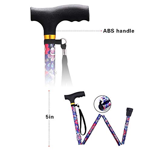 Folding Walking Canes for Women Cane for Elderly Men and Women Aluminum Colla...