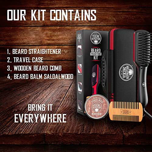 Beard Straightener Brush for Men - Fast Heating Ceramic and Ionic Mens Beard ...