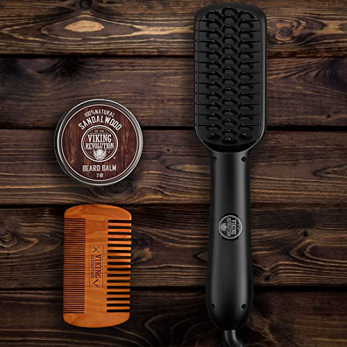 Beard Straightener Brush for Men - Fast Heating Ceramic and Ionic Mens Beard ...