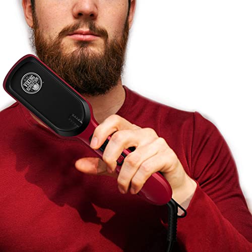 Beard Straightener Brush for Men - Fast Heating Ceramic and Ionic Mens Beard ...
