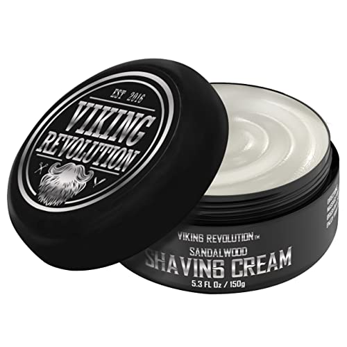 Luxury Shaving Cream for Men- Sandalwood Scent - Soft, Smooth & Silky Shaving...