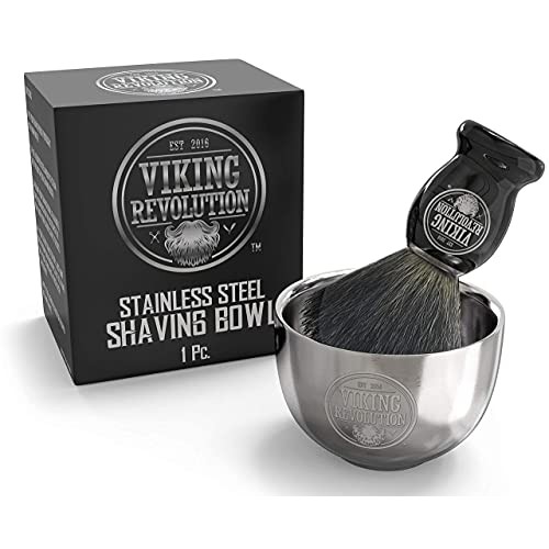 Stainless Steel Shaving Soap Bowl- Shaving Mug for Shave Cream & Soap- Double...