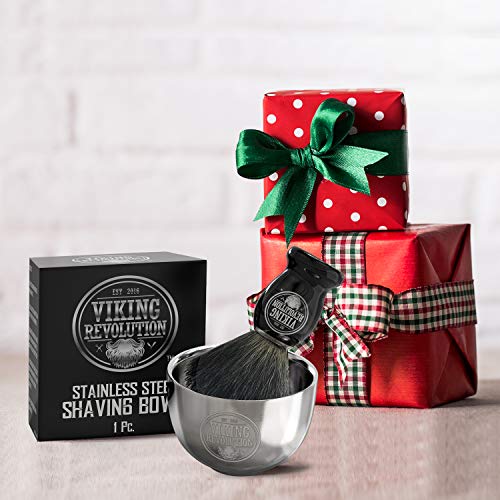 Stainless Steel Shaving Soap Bowl- Shaving Mug for Shave Cream & Soap- Double...