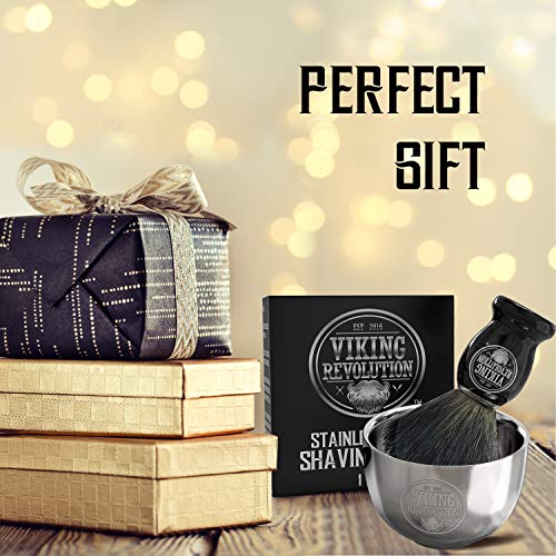 Stainless Steel Shaving Soap Bowl- Shaving Mug for Shave Cream & Soap- Double...