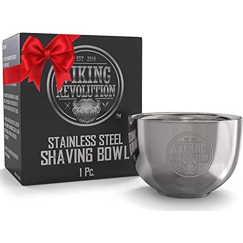 Stainless Steel Shaving Soap Bowl- Shaving Mug for Shave Cream & Soap- Double...