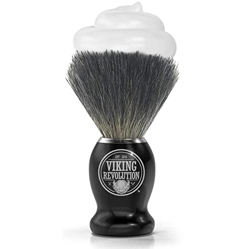 Viking Revolution Badger Hair Shaving Brush- Shave Brush for Wet Shave Using ...