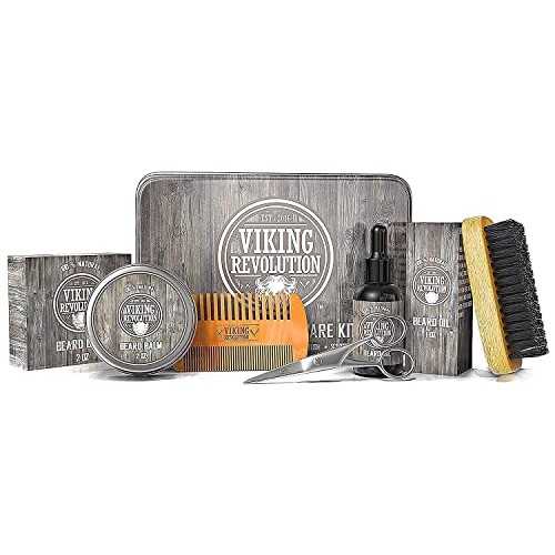 Viking Revolution Beard Care Kit for Men - Ultimate Beard Grooming Kit includ...
