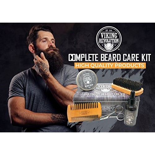 Viking Revolution Beard Care Kit for Men - Ultimate Beard Grooming Kit includ...