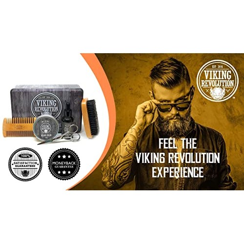 Viking Revolution Beard Care Kit for Men - Ultimate Beard Grooming Kit includ...