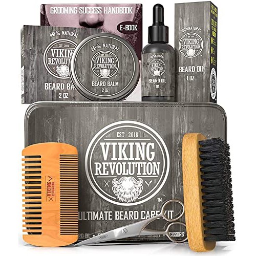 Viking Revolution Beard Care Kit for Men - Ultimate Beard Grooming Kit includ...