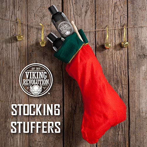 Viking Revolution Beard Wash & Beard Conditioner Set w/Argan & Jojoba Oils – ...