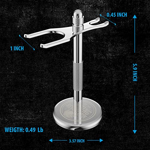 Viking Revolution Chrome Safety Razor Stand - Razor Holder and Shaving Brush ...