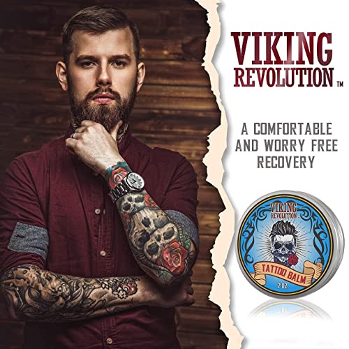 Viking Revolution Tattoo Care Balm for Before, During & Post Tattoo – Safe, N...