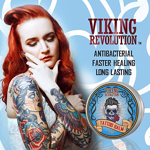 Viking Revolution Tattoo Care Balm for Before, During & Post Tattoo – Safe, N...