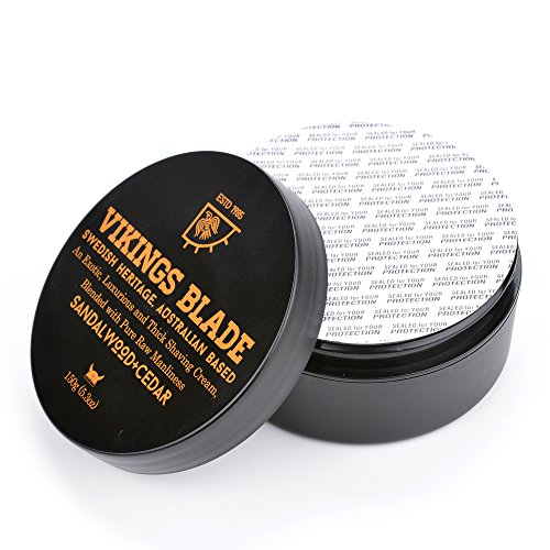 VIKINGS BLADE Luxury FOAMING Shaving Cream, Sandalwood & Western Red Cedar, S...