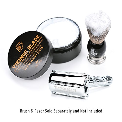 VIKINGS BLADE Luxury FOAMING Shaving Cream, Sandalwood & Western Red Cedar, S...