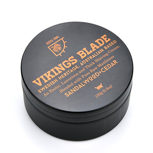 VIKINGS BLADE Luxury FOAMING Shaving Cream, Sandalwood & Western Red Cedar, S...