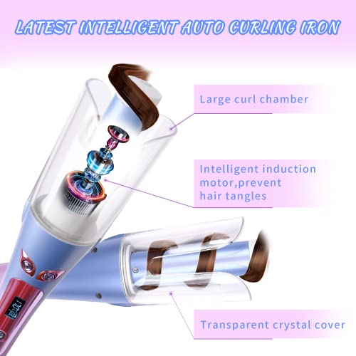 VIKKSAER Automatic Curling Iron, 8s Fast Heating, Smart Anti-Stuck, Portable ...