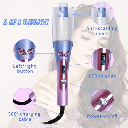 VIKKSAER Automatic Curling Iron, 8s Fast Heating, Smart Anti-Stuck, Portable ...