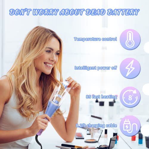 VIKKSAER Automatic Curling Iron, 8s Fast Heating, Smart Anti-Stuck, Portable ...