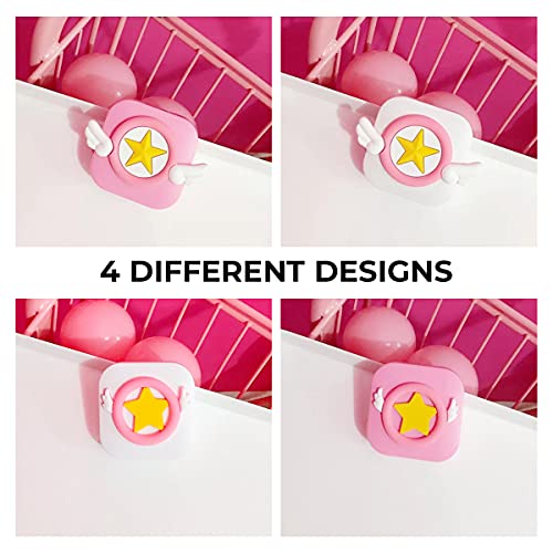 4 PCS Contact Lens Case - Cute Travel Eye Care Kit Portable Contact Lens Cont...