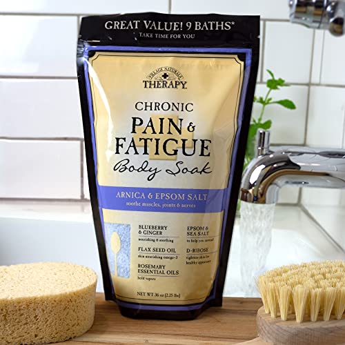 Village Naturals Therapy, Chronic Pain Relief, Bath Soak, 36 oz, Pack of 2