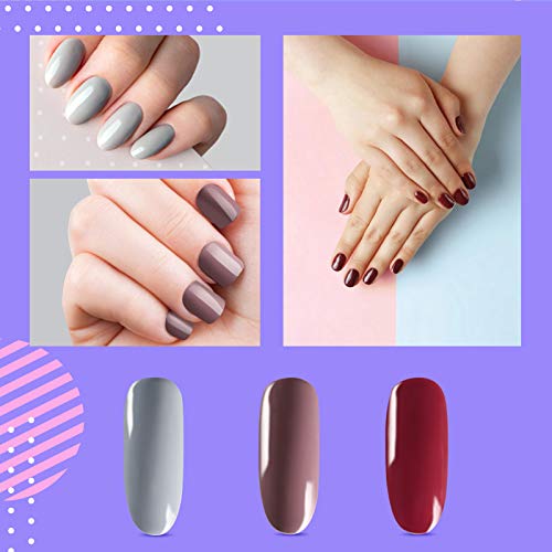 Gel Nail Polish Kit Villsure All-in-One 5 Colors Gel Nail Kit with 168W UV LE...