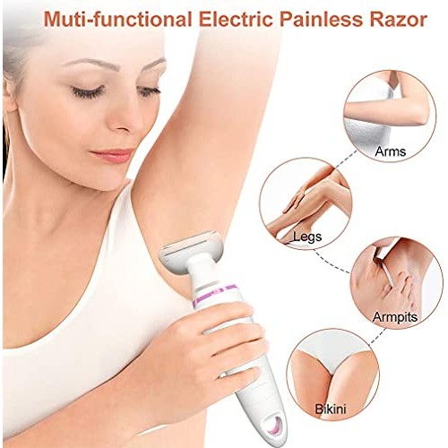 Electric Shaver for Women, 5 in 1 Electric Lady Razor,Facial Cleansing & Mass...