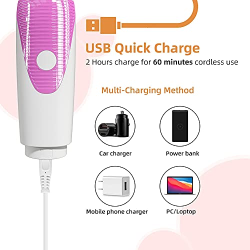 Electric Shaver for Women, 5 in 1 Electric Lady Razor,Facial Cleansing & Mass...