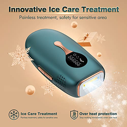 IPL Hair Removal, Vimproce Painless Permanent Hair Remove Device with Ice Coo...