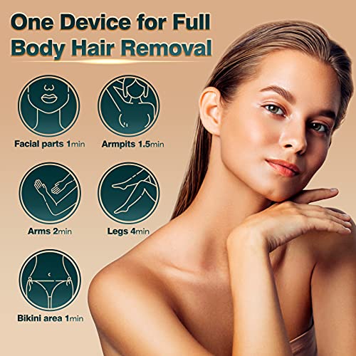 IPL Hair Removal, Vimproce Painless Permanent Hair Remove Device with Ice Coo...