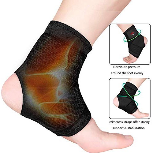 Ankle Brace, 2 Pack Breathable & Strong Ankle Brace for Sprained Ankle, Stabi...