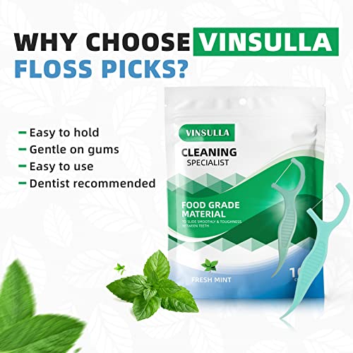 Professional Clean Flossers Extra Strong Flosser Pick, Fresh Mint, 100 Count ...