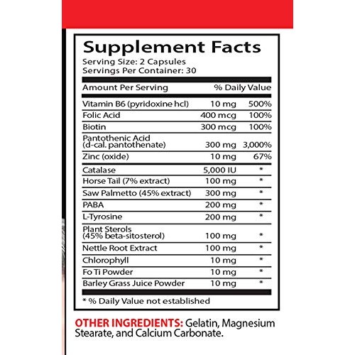 Anti Gray Hair Supplements The Best - Gray Hair Reverse Complex - Natural Sol...