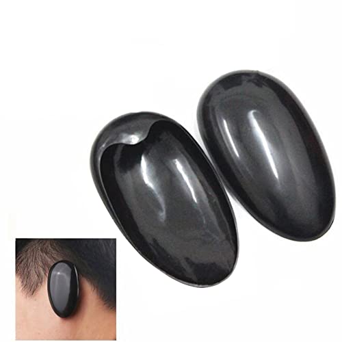 10 Pairs Black Hair Dye Earmuffs Plastic Ear Cover Waterproof Ear Caps Protec...