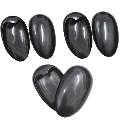 3Pairs Black Plastic Ear Protector Caps Water-proof Hairdressing Ear Covers H...