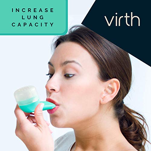 VIRTH Lung Expansion & Mucus Relief Device - Breathing Exercise Device - Clea...